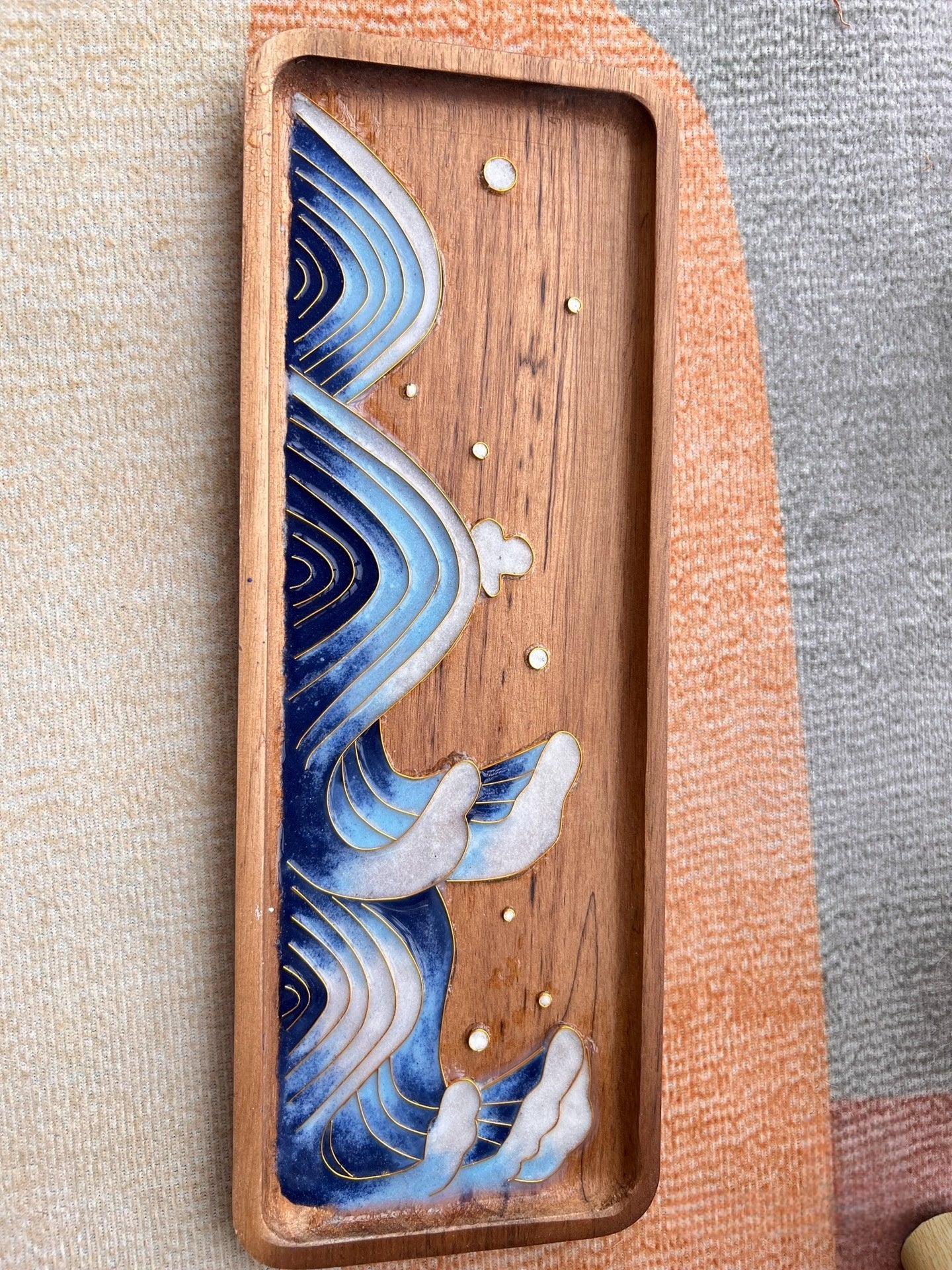 Ocean Waves Enamel DIY Craft Art Kit，Antique Decorative Painting，DIY Cloisonne