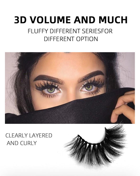 YU3GEMZ Enchant Mink Lashes DD Curl Strip Lashes Crystal Boxes