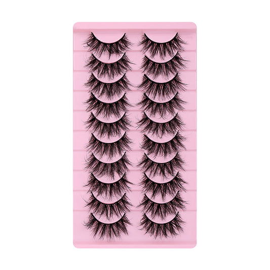 YU3GEMZ Tempt Fluffy Faux Mink 10 Pairs? D Curl Strip Lashes-Bold