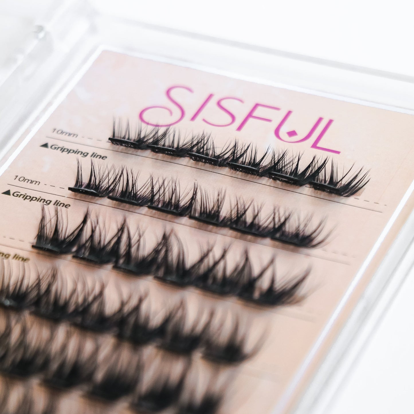 YU3GEMZ Siren Bold Polymer Self Adhesive Lashes DIY D Curl Lash Clusters Glueless Lashes Kit MF10-1