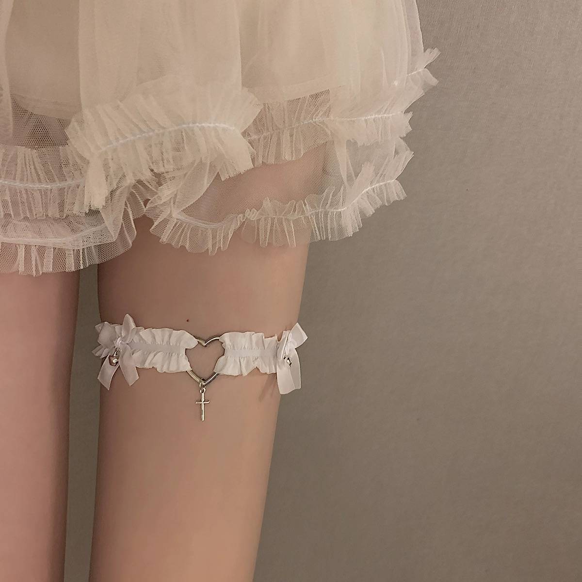 Love shape & cross lace jewelry Necklaces & Thigh collars