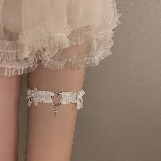Love shape & cross lace jewelry Necklaces & Thigh collars