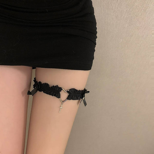 Love shape & cross lace jewelry Necklaces & Thigh collars