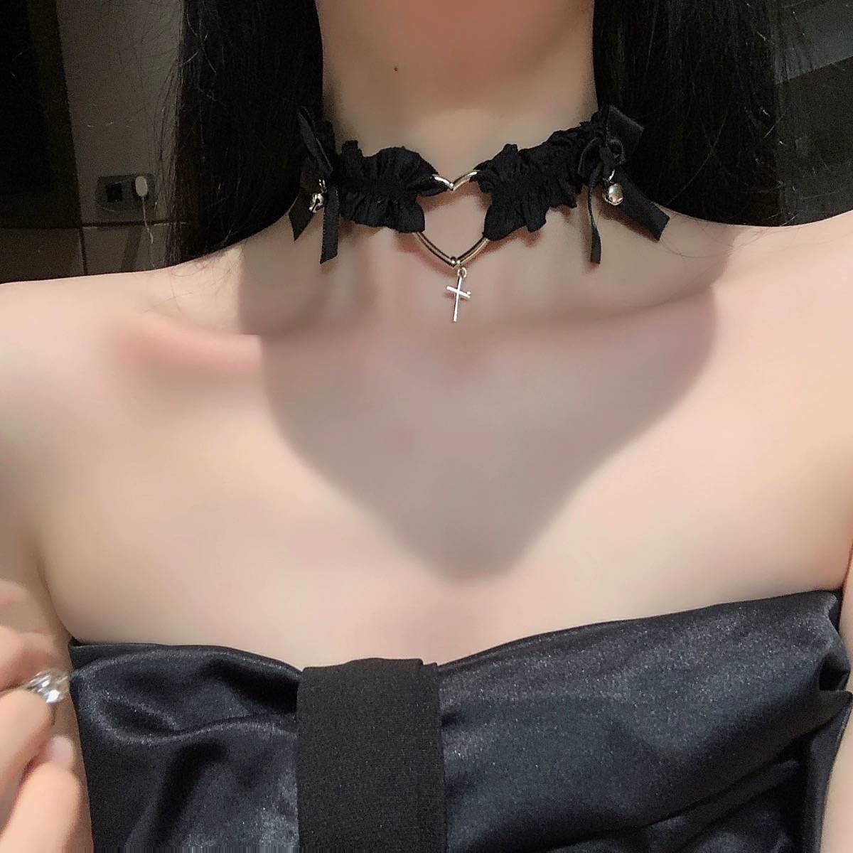 Love shape & cross lace jewelry Necklaces & Thigh collars